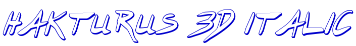 Hakturus 3D Italic الخط